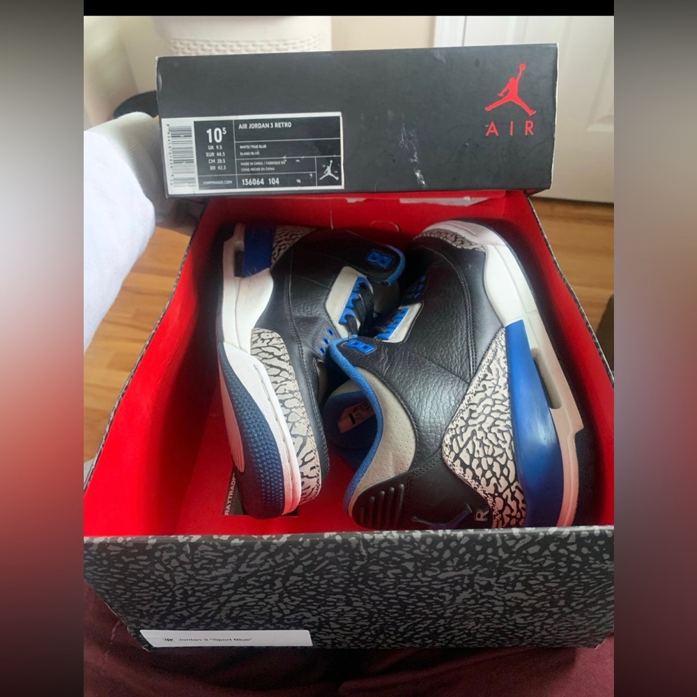 Jordan 3 Sport Blue Men’s Size 10.5